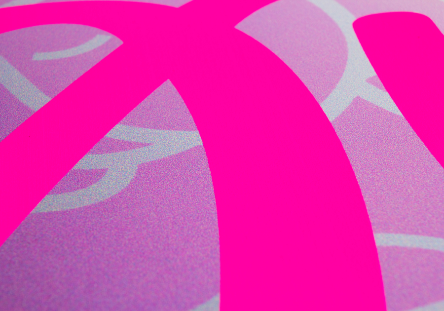 Banderole publicitaire Impression quadri 1 fluo rose Details