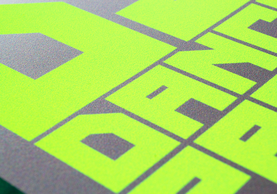 Banderole publicitaire impression quadri 1 fluo vert