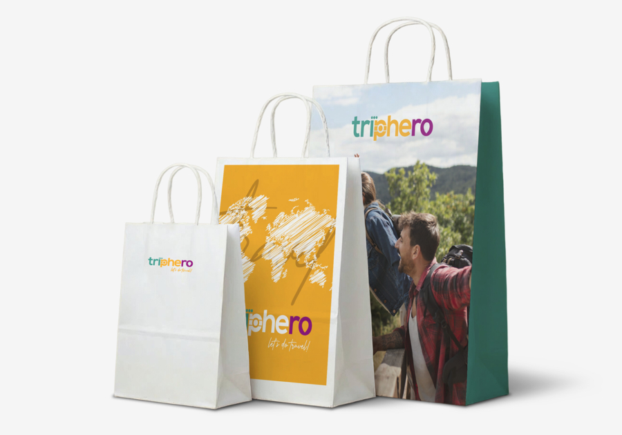 Sac en papier zones d'impression