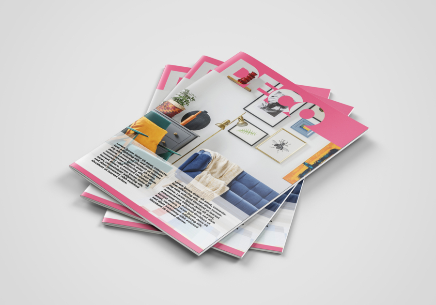 brochure agrafee livret revue deco
