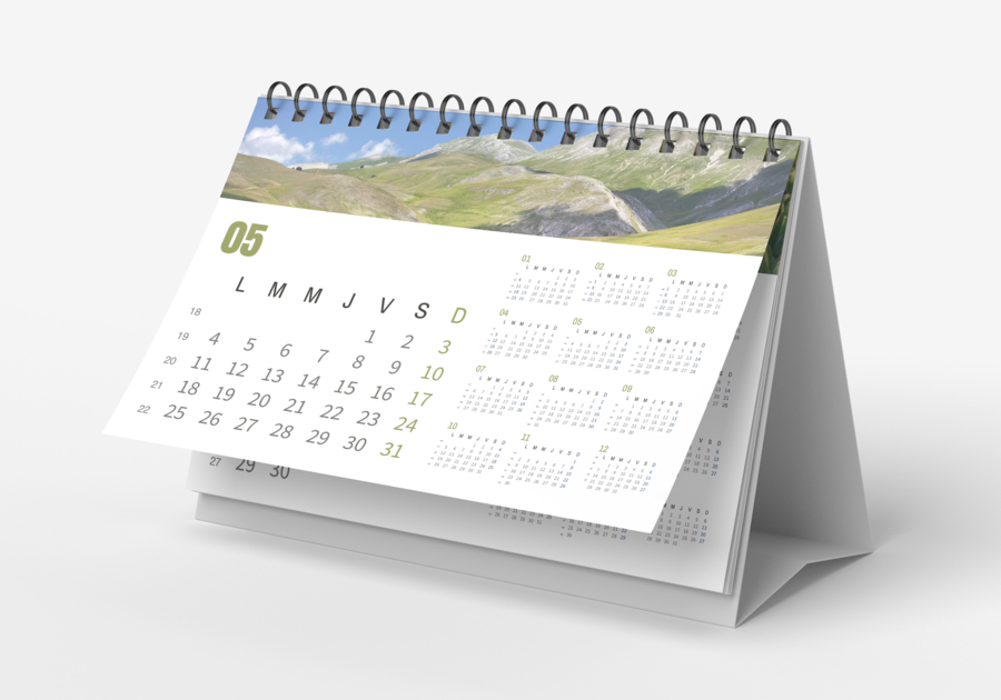 Calendrier chevalet petit côté