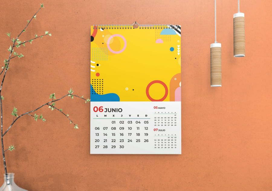 Calendrier mural à spirale
