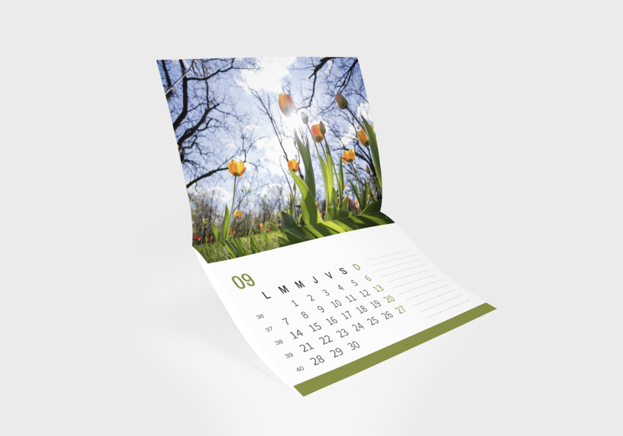 Calendrier pompier sans perforation